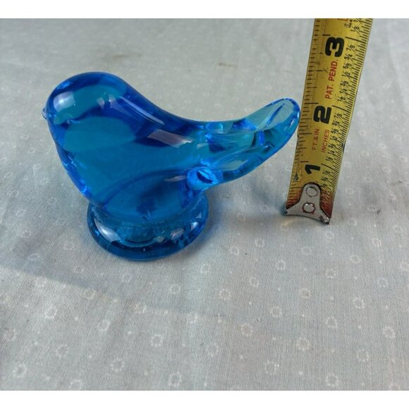 Bluebird of Happiness Signed Leo Ward 1991 ~ Blue Glass Bird Figurine EUC - Picture 7 of 9